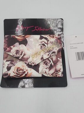 NWT Betsey Johnson Card Case Floral Trifold Wallet